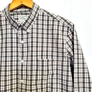 J. Crew Plaid Slim Untucked Fit Longsleeve Button Down Shirt Large